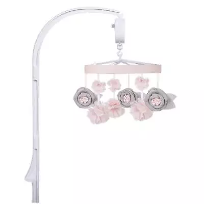  Pink Floral Musical Crib Mobile For Girl Infant Floral Character • $35.66
