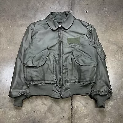 Vintage Military Flight Jacket Mens Medium Green Avirex Flyer CWU-36/P* MA1 Boxy • $199.99