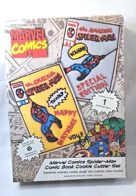 Williams Sonoma Marvel Spider-man Spiderman Comic Book Cookie Cutter Set Nip • $23.99