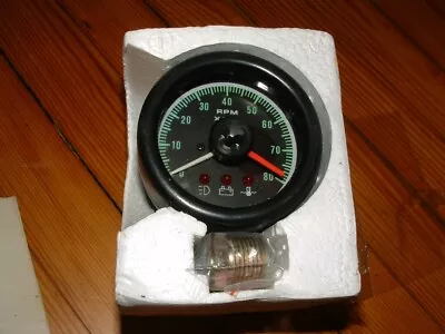 Vintage 1970's K Mart Tachometer With Warning Lights NOS With Instructions • $75