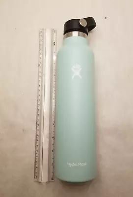Hydro Flask 24 Oz. Standard Mouth Stainless Steel Water Bottle Flex Cap Blue EUC • $10
