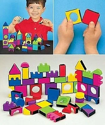 Kids Magnetic Blocks 108 Pieces Colorful Foam Blocks Make Imagination Leads +4 • $12.57