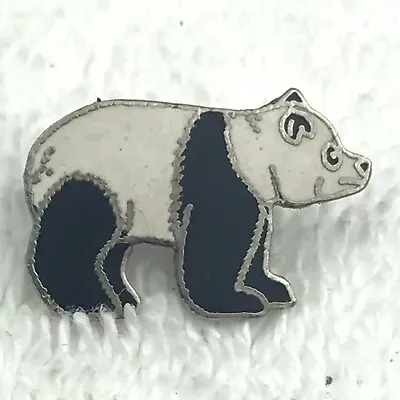 Panda Bear Pin Vintage Metal Enamel By Mafco • $9.45