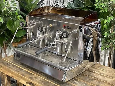 Wega Vela Vintage 2 Group Espresso Coffee Machine Chrome Commercial Cafe Latte • $2420.64