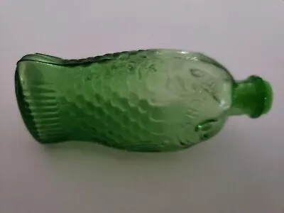 VINTAGE Wheaton Green Fish Bottle Doctor Fisch's Bitters Millville New Jersey • $12