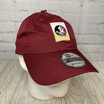 New Era FSU Florida State Seminoles Patch Logo Hat Cap OSFM Garnet 9Twenty New • $22.97