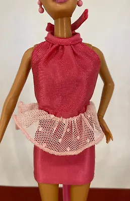 Vintage Barbie 1989 ☆ FASHION FINDS ☆ Pink Dress W Ruffles / Outfit #9975 • $21