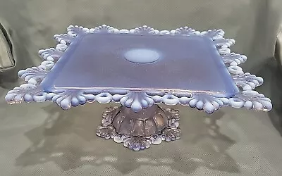 Vintage Westmoreland Lilac Opalescent Ring & Petals  Square Cake Stand Rare  • $449.99