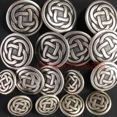 6 Celtic Knot Metal Buttons 15mm 19mm Or 23mm  10% Off For Two Packs Or More • £4.20