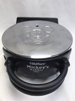 VillaWare Mickey’s Waffler Disney Mickey Mouse Waffle Maker Iron 5555-01 Works • $38.99