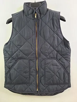 J.Crew Mercantile Women's Black Full-Zip Quilted Puffer Vest Size S NEW • $29.99