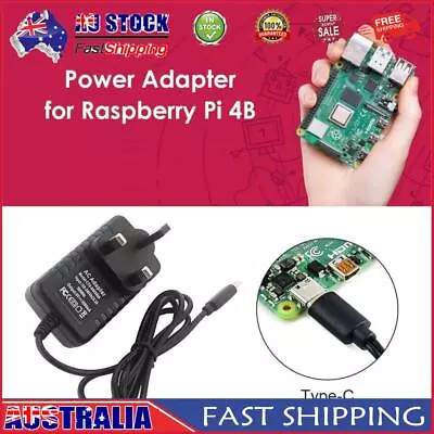 1m USB Type C Cable 5V 3A Power Supply Adapter UK For Raspberry Pi 4B AU • $12.49