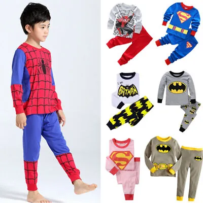 £9.89 • Buy Kids Boys Girls Spiderman Pyjamas Pjs Set Superhero Nightwear Sleepwear 1-8Years