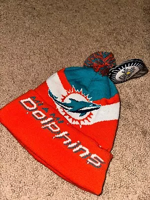 LED Light Up Miami Dolphins Hat Winter Cap Cuffed Knit NFL Beanie New Batteries • $30