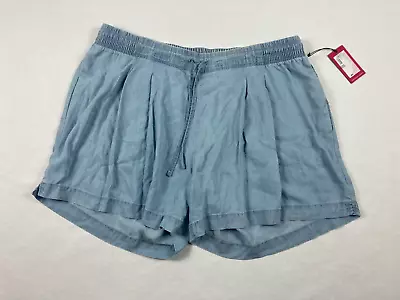 Women's Vince Camuto Casual Shorts Plus Size 1X Blue Drawstring Lyocell #1044 • $1.35
