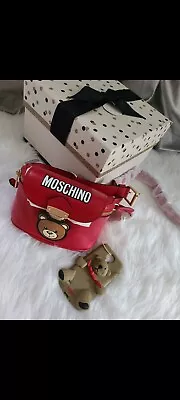 Girls/ Women's Mochino Red Leather Fanny Pack • $450