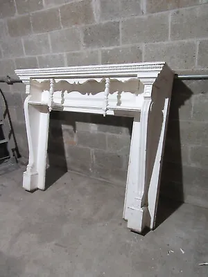 ~ Antique Carved Walnut Fireplace Mantel ~ 61 X 50 ~ Architectural Salvage • $625