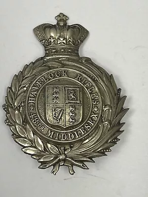 #M18 Original/Scarce Regimental Cap Badge 48TH MIDDLESEX HAVELOCK RIFLES • £21