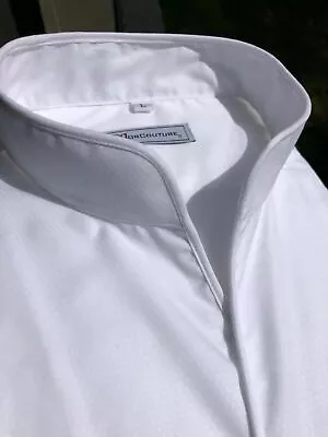 MorCouture White Band Collar Shirt • $109.99