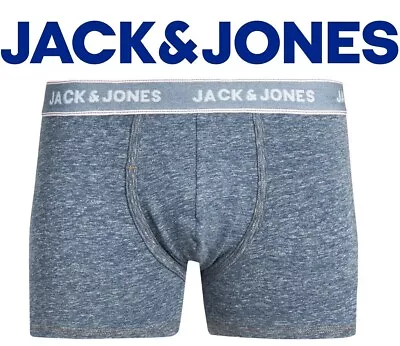 Jack & Jones Jack Mens Underwear Trunks Designer Black Cotton Boxers Shorts  • £7.98