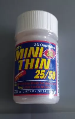 Mini Thin 25/50 Energy Booster 36 Capsules Sealed • $8.99