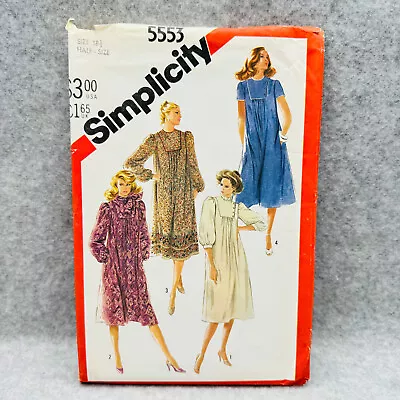 Simplicity 5553 Loose House Dress MuuMuu Style Misses Half Size 18.5 Pattern • $12.99