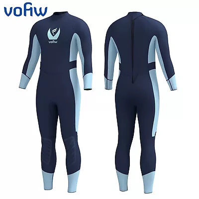 Vofiw Premium Wetsuits For Men Fullbody 3mm Neoprene Wetsuit Front Zip Swimsuit • $41.79
