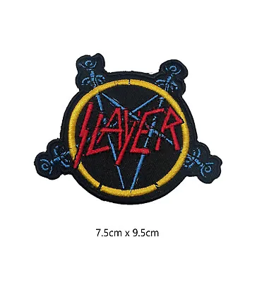 £2.99 • Buy Slayer Metal Band Embroidered Patch Sew Iron On Patches For Clothes Jackets 