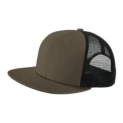 New Era 9FIFTY Mesh Snapback Hat Original Fit Trucker Cap Blank Flat Brim 950 • $17.77