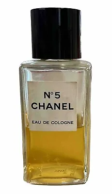 Vintage Chanel No 5 Eau De Cologne Splash 3.4 Fl Oz Bottle 40% Full Rare • £48.25