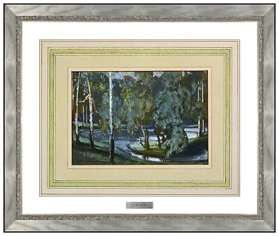 Carl Oscar Borg Original Gouache Painting Water Landscape Signed Framed Artwork • $2695