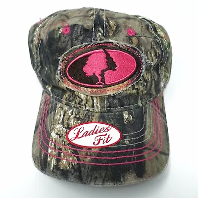 Mossy Oak Camouflage Hat Cap Ladies OSFM Pink Camo Adjustable Strapback Hunting • $9.97