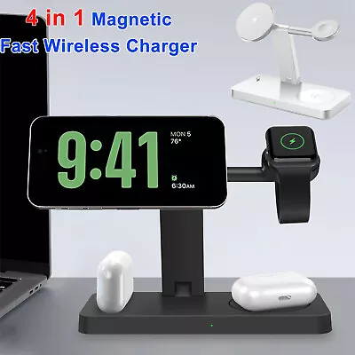 Wireless Charger Dock Charging Station 4 In 1 For Apple Watch IPhone 15 14 13 12 • $15.99