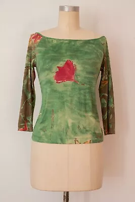 Vintage Y2k 2000s Plein Sud Vintage Floral Print Slinky Top | Jean Paul Gaultier • $75