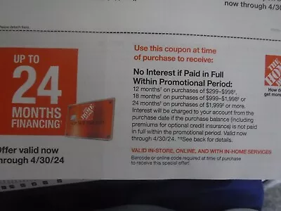 Home Depot Coupon • $9.95