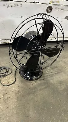 General Electric Brass Oscillating 4 Blade Multi Speed Vintage Fan ￼ • $111