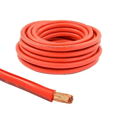 4 Gauge 25ft OFC Power Cable Oxygen-Free Copper Ground Wire (4 AWG Red 25-feet) • $46.70