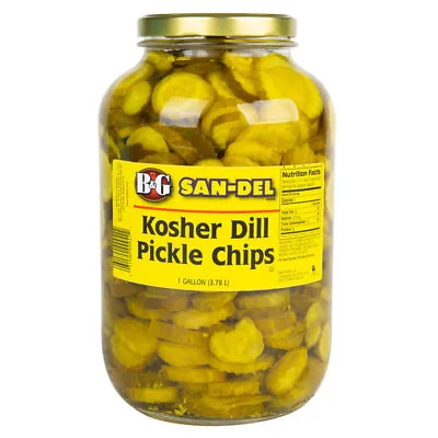 B&G San-Del 1 Gallon Kosher Dill Crinkle Cut Pickle Chips • $42.29