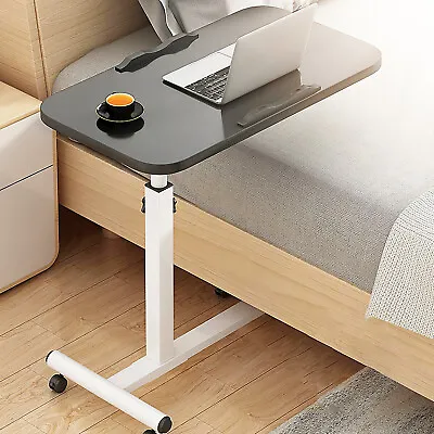 Height Adjustable Rolling Laptop Desk Over Bed Hospital Computer Table Stand • $49.89