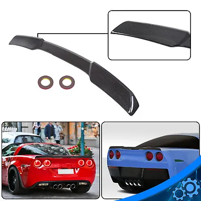 Rear Trunk Wing Spoiler For Corvette C6 Base Z06 ZR1 2005-2013 CARBON STYLE • $73.99