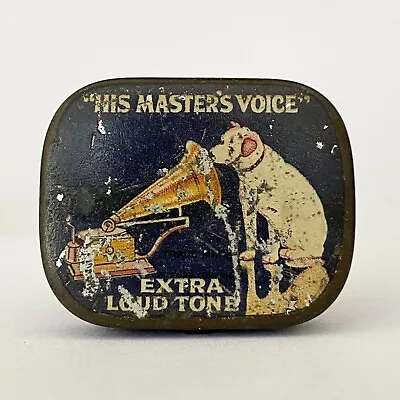 Vintage HMV EXTRA LOUD TONE Gramaphone Needle TIN His Masters Voice • $15