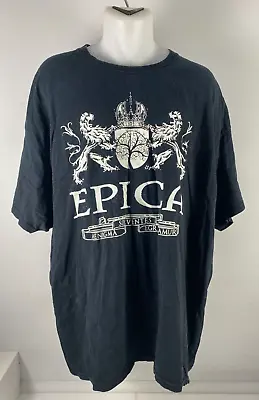 EPICA - Black Band Shirt - Size 3XL - The European Enigma • $17.90