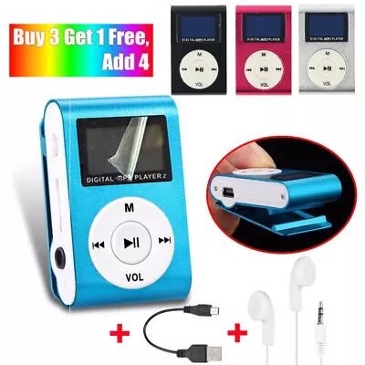 MP3 Mini Style Portable LCD Music Screen Media Player UK 32GB USB Clip Fast Hot • £5.14