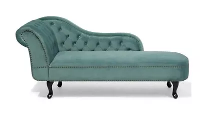 Stunning Velvet Chaise Longue Sofa Velvet Sofa Chair Elegant Bedroom Style  • £400