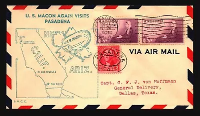 USS Macon 1934 Pasadena Visit Cachet / 10.11.34 - Z18862 • $14.99