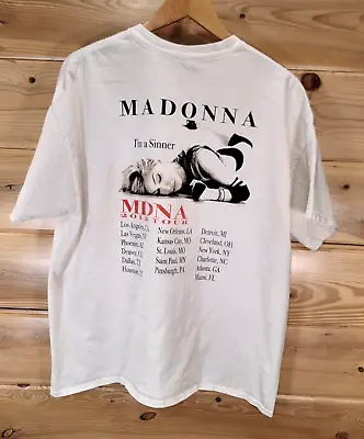 Madonna T Shirt Men XL I'm A Sinner 2012 MDNA Tour Concert Double Sided READ • $29.99