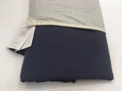 Restoration Hardware Garment-Dyed Sateen Flat Sheet Twin Indigo NEW $105 • $39.99