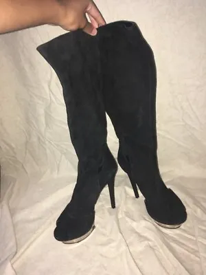 Velvet Angels Suede Peep Toe Womens Size 5M • $28