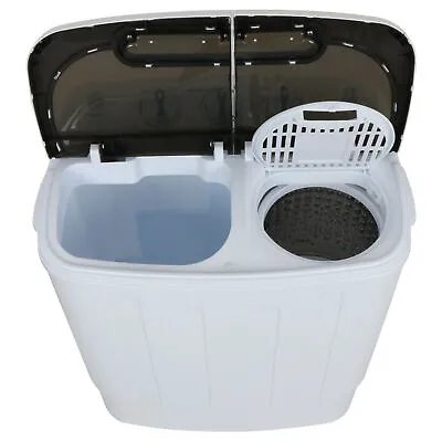 Compact Twin Tub Washing Machine Gravity Drainage Spin-Dry Laundry Washer • $104.58