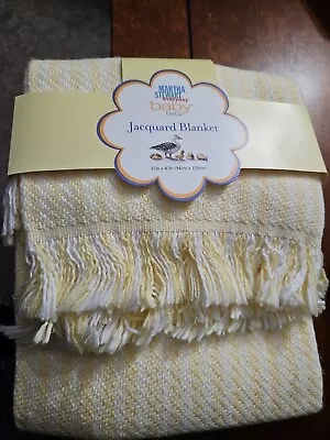 NEW Vintage 1999 Martha Stewart Kmart Jacquard Baby Blanket USA 37x43 • $74.95